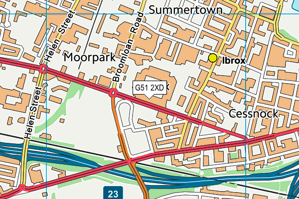 G51 2XD map - OS VectorMap District (Ordnance Survey)