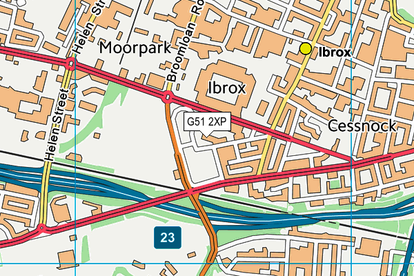 G51 2XP map - OS VectorMap District (Ordnance Survey)