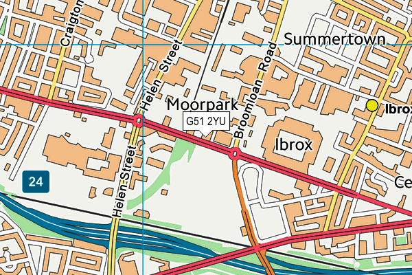 G51 2YU map - OS VectorMap District (Ordnance Survey)