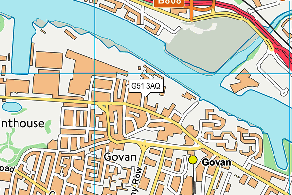 G51 3AQ map - OS VectorMap District (Ordnance Survey)