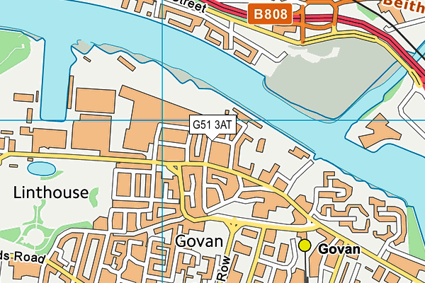 G51 3AT map - OS VectorMap District (Ordnance Survey)