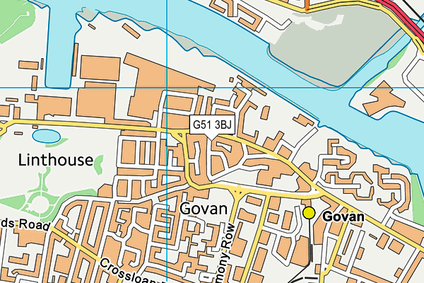 G51 3BJ map - OS VectorMap District (Ordnance Survey)