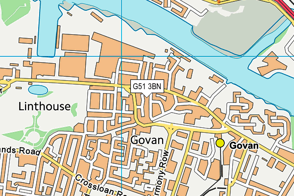 G51 3BN map - OS VectorMap District (Ordnance Survey)