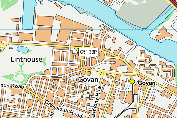 G51 3BP map - OS VectorMap District (Ordnance Survey)