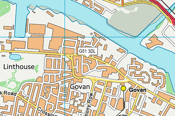 G51 3DL map - OS VectorMap District (Ordnance Survey)