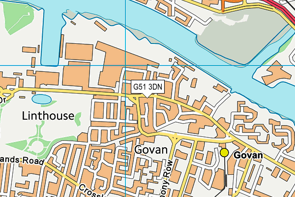 G51 3DN map - OS VectorMap District (Ordnance Survey)
