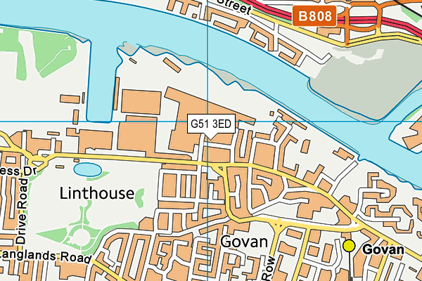 G51 3ED map - OS VectorMap District (Ordnance Survey)