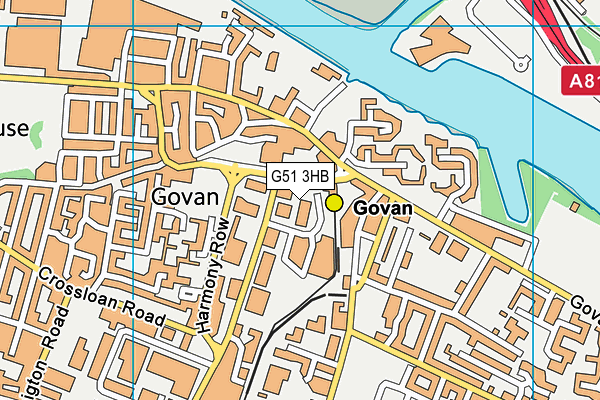 G51 3HB map - OS VectorMap District (Ordnance Survey)