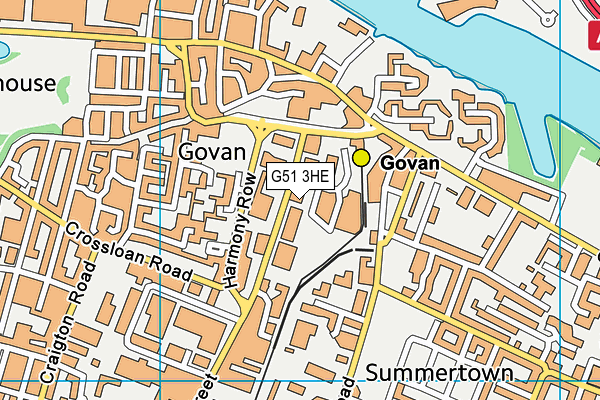 G51 3HE map - OS VectorMap District (Ordnance Survey)