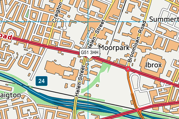 G51 3HH map - OS VectorMap District (Ordnance Survey)