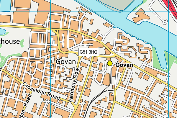 G51 3HQ map - OS VectorMap District (Ordnance Survey)