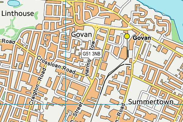 G51 3NB map - OS VectorMap District (Ordnance Survey)