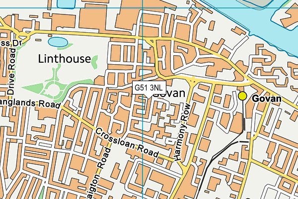 G51 3NL map - OS VectorMap District (Ordnance Survey)