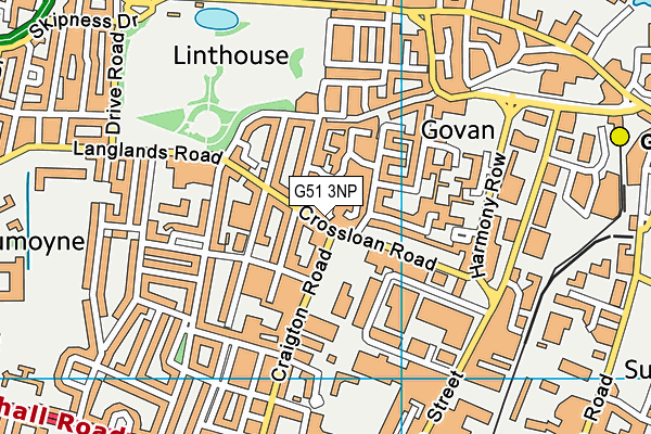 G51 3NP map - OS VectorMap District (Ordnance Survey)