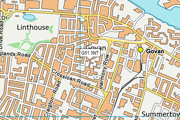 G51 3NT map - OS VectorMap District (Ordnance Survey)