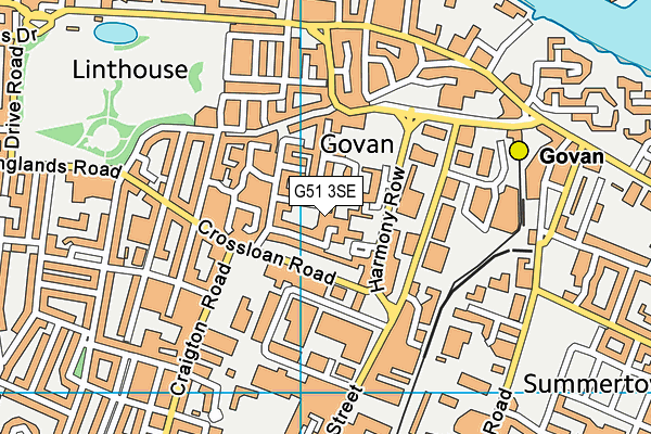 G51 3SE map - OS VectorMap District (Ordnance Survey)