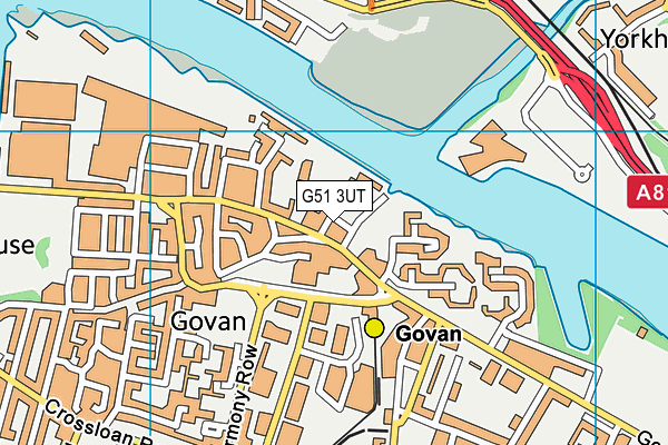 G51 3UT map - OS VectorMap District (Ordnance Survey)