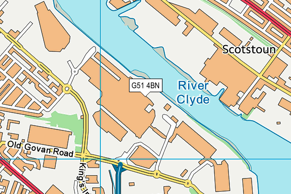 G51 4BN map - OS VectorMap District (Ordnance Survey)