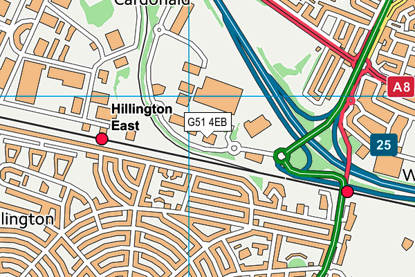 G51 4EB map - OS VectorMap District (Ordnance Survey)