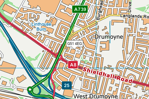 G51 4EG map - OS VectorMap District (Ordnance Survey)