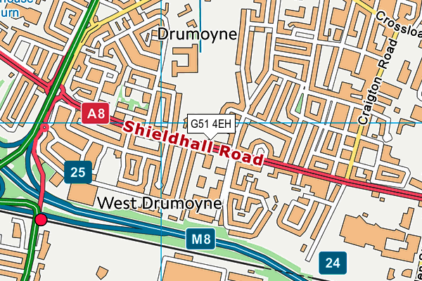 G51 4EH map - OS VectorMap District (Ordnance Survey)