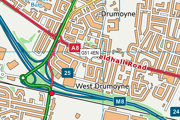 G51 4EN map - OS VectorMap District (Ordnance Survey)