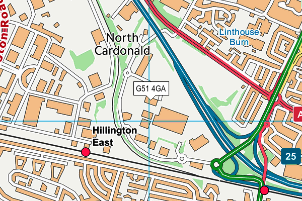 G51 4GA map - OS VectorMap District (Ordnance Survey)