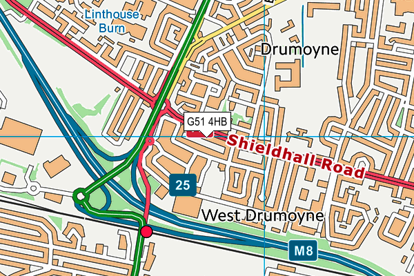 G51 4HB map - OS VectorMap District (Ordnance Survey)