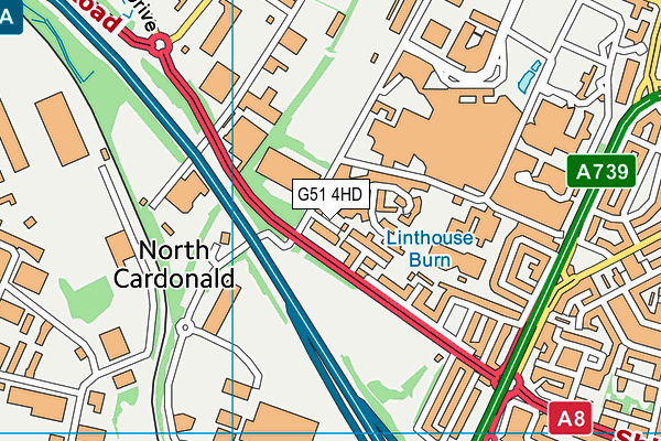 G51 4HD map - OS VectorMap District (Ordnance Survey)