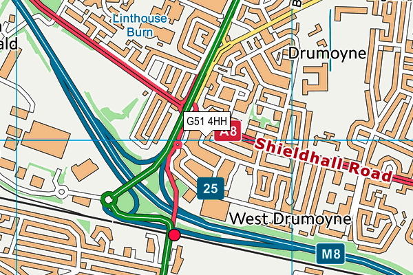 G51 4HH map - OS VectorMap District (Ordnance Survey)