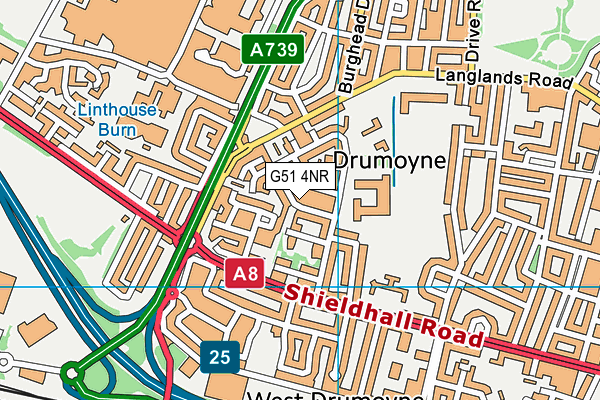 G51 4NR map - OS VectorMap District (Ordnance Survey)