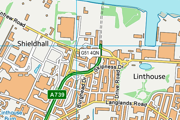 G51 4QN map - OS VectorMap District (Ordnance Survey)