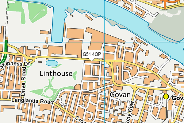 G51 4QP map - OS VectorMap District (Ordnance Survey)