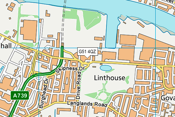 G51 4QZ map - OS VectorMap District (Ordnance Survey)