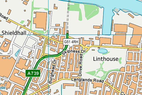 G51 4RH map - OS VectorMap District (Ordnance Survey)