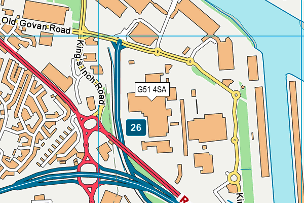 G51 4SA map - OS VectorMap District (Ordnance Survey)