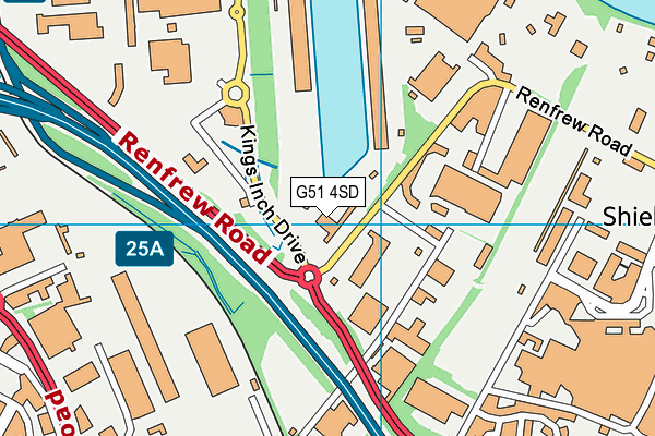 G51 4SD map - OS VectorMap District (Ordnance Survey)