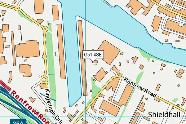G51 4SE map - OS VectorMap District (Ordnance Survey)
