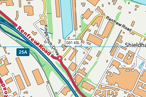 G51 4SL map - OS VectorMap District (Ordnance Survey)