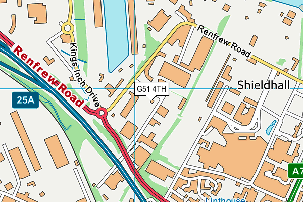 G51 4TH map - OS VectorMap District (Ordnance Survey)