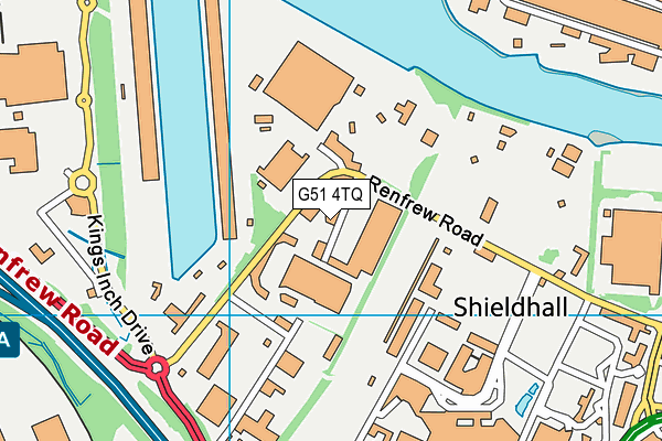 G51 4TQ map - OS VectorMap District (Ordnance Survey)