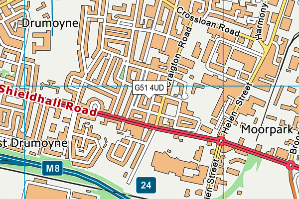 G51 4UD map - OS VectorMap District (Ordnance Survey)