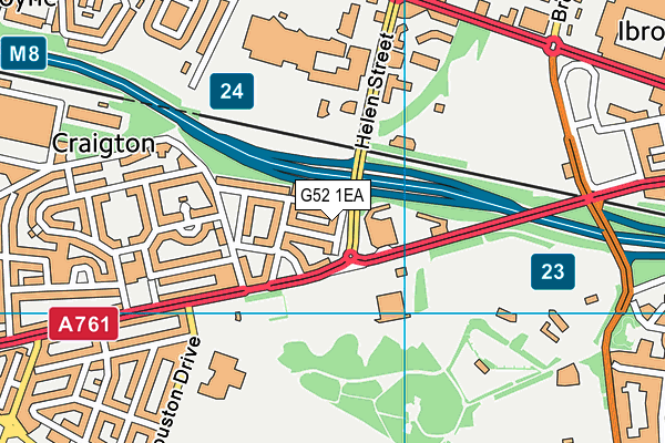 G52 1EA map - OS VectorMap District (Ordnance Survey)