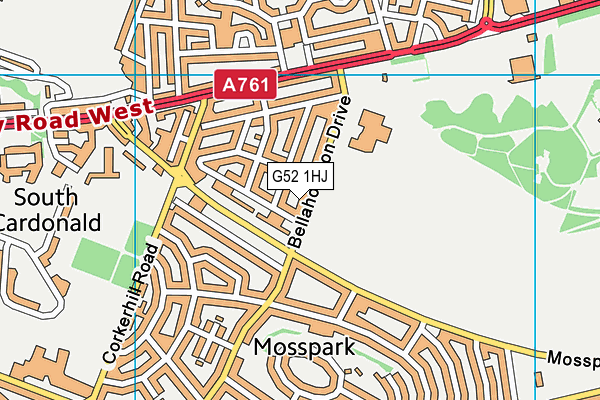 G52 1HJ map - OS VectorMap District (Ordnance Survey)