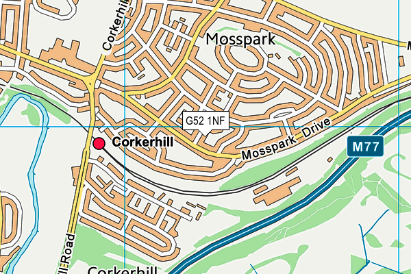 G52 1NF map - OS VectorMap District (Ordnance Survey)