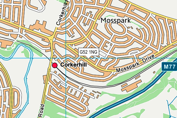 G52 1NG map - OS VectorMap District (Ordnance Survey)