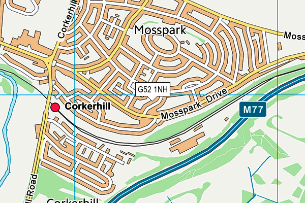 G52 1NH map - OS VectorMap District (Ordnance Survey)