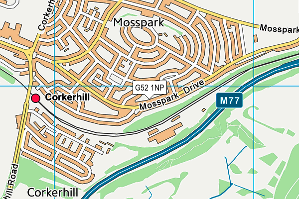 G52 1NP map - OS VectorMap District (Ordnance Survey)