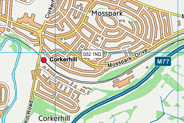 G52 1NQ map - OS VectorMap District (Ordnance Survey)