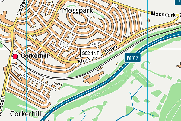 G52 1NT map - OS VectorMap District (Ordnance Survey)